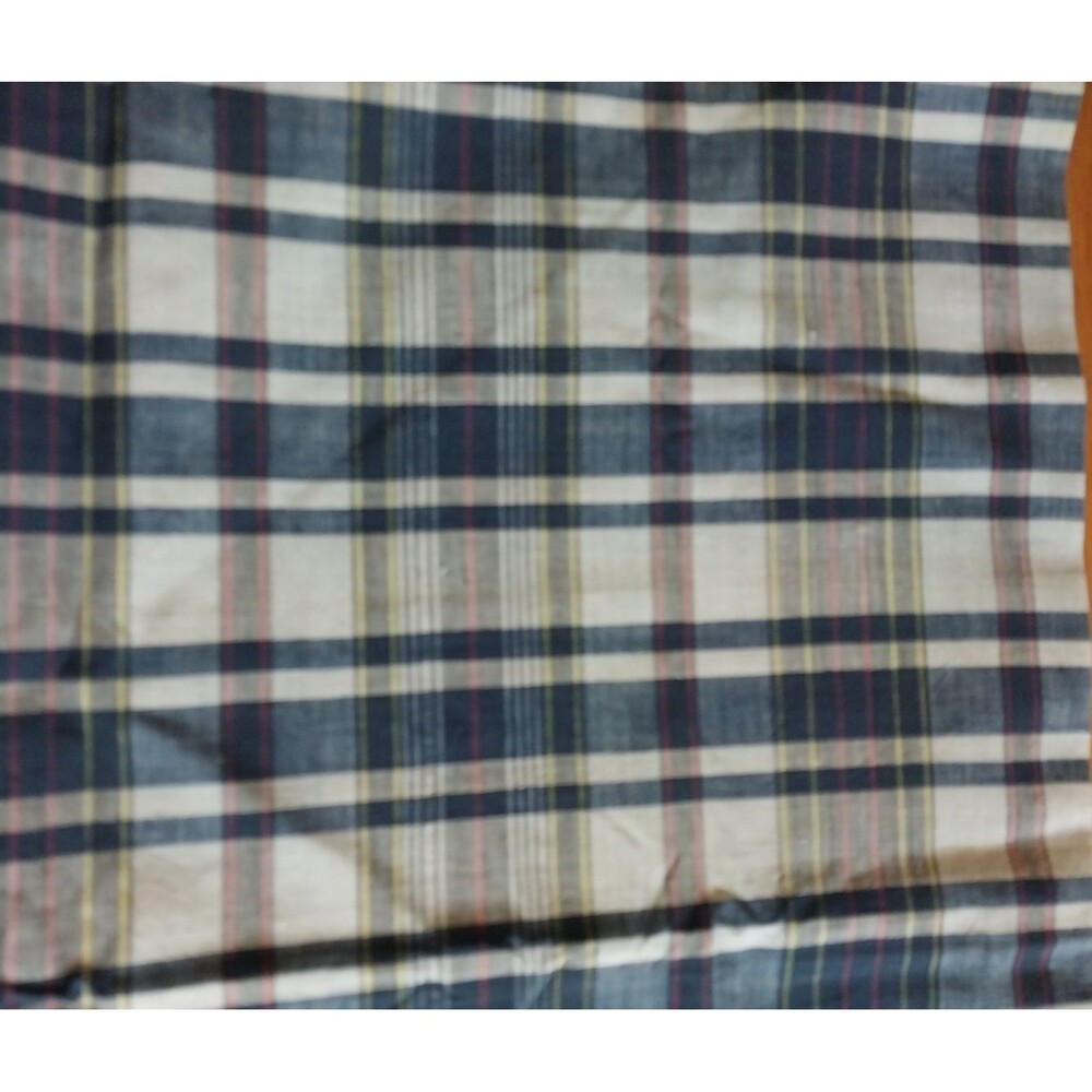 1/2 Yard 36" Cotton Fabric Blue Plaid